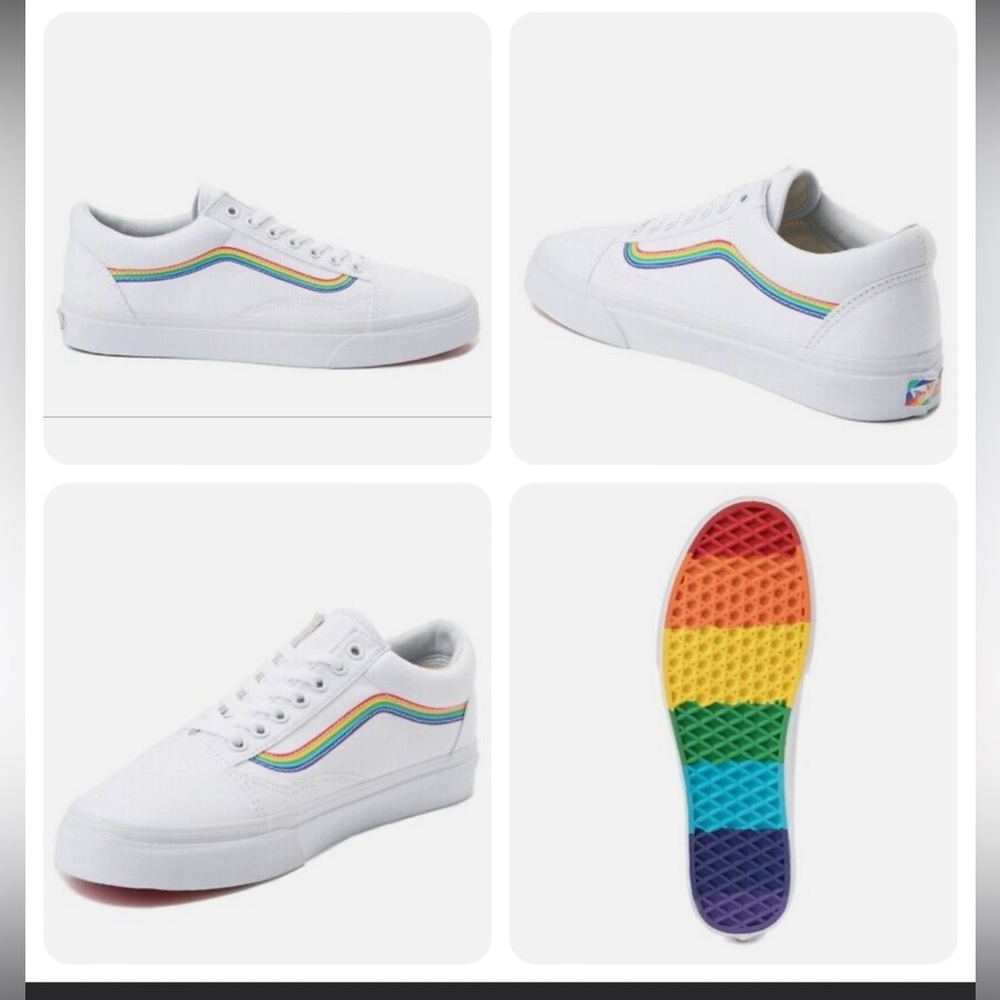 🔥🏳️‍🌈VANS OLD SKOOL RAINBOW TRUE PRIDE SHOES NWT 🔥🏳️‍🌈 - Picture 8 of 9
